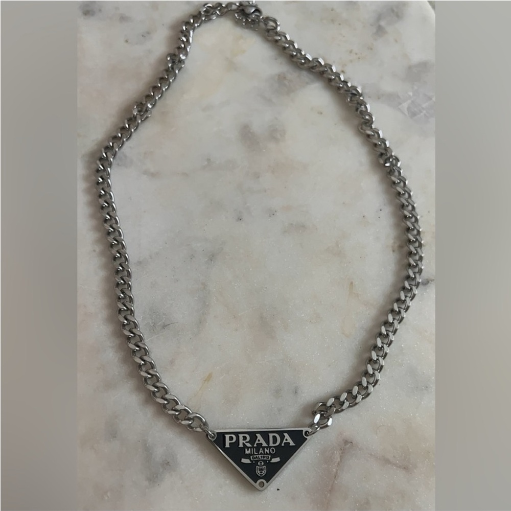 Prada Triangle Necklace